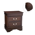thumbnail image 5 of Simple Relax Wood Nightstand with 2 Drawers in Cappuccino, 5 of 5