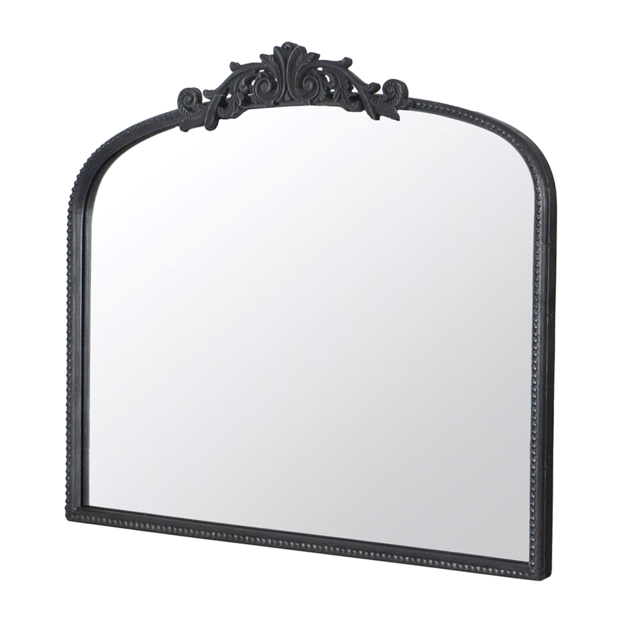 A&B Home Arched Vertical MirrorWall Mirror with Black Metal Frame,40