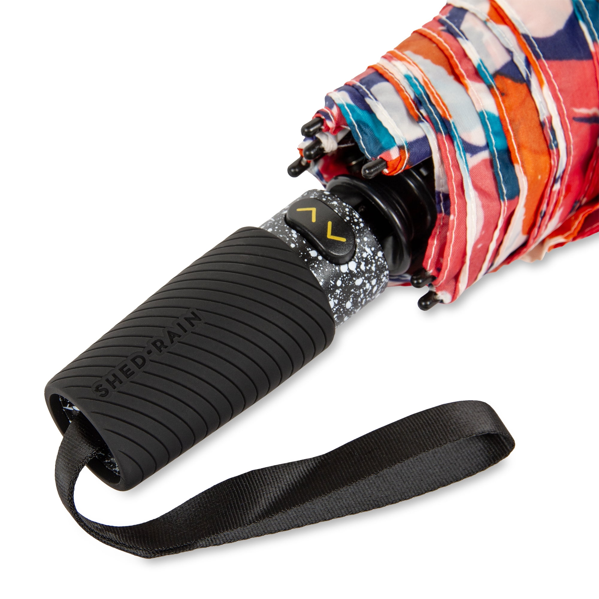 Canopi by ShedRain Sun+Rain Auto Open Auto Close 43" UPF 50+ Printed Rain Umbrella - Multi Color Geo