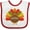 White and Red, variant on Inktastic Thanksgiving Day Turkey Football Fan Boys or Girls Baby Bib