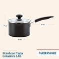 thumbnail image 4 of Perol colador con tapa 2.8L Farberware Easy Clean. Antiadherente. Aluminio. Negro, 4 of 6