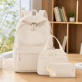 thumbnail image 5 of 3-Piece Corduroy Backpack for Kids Ctue Girl Boys Bookbag with Lunch Bag and Pencil Case Women Men Daily Use School Bag Back to School Gifts, 5 of 5