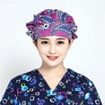 thumbnail image 6 of Scrub Cap Elastic Bouffant Turban Cap Working Hats Unisex Tie Back Hats Hair Covers, 6 of 8