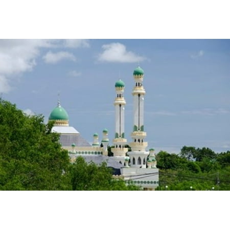 Water Village Mosque Bandar Seri Begawan Darussalam Brunei Borneo Canvas Art - Cindy Miller Hopkins DanitaDelimont (16 x 11)