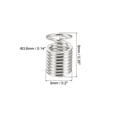 thumbnail image 2 of Unique Bargains Embouts de Cordon, 100 Pcs Embouts de Ressorts Métalliques 5x9mm Embouts de Terminators Argent Blanc, 2 of 5