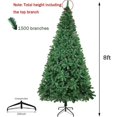thumbnail image 2 of 8 Ft High Christmas Tree 1500 Tips Decorate Pine Tree with Metal Legs Green, with Decorations, 2 of 5
