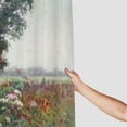 thumbnail image 3 of Awpe Bathroom Shower Curtain Set with Hooks Vintage Spring Lake Landscape with Wildflower Meadow White, 3 of 7