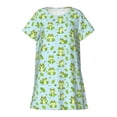 thumbnail image 6 of Gowns for Women Sleepwear Print Soft Long Sleeve Dress Plus Size Womens Clothing,Light Green,S, 6 of 6