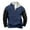 04#Navy, variant on Mens Vintage Western Sweatshirt 1/4 Zip Mock Neck Pullover Color Block Warm Fleece Lined Sweatshirts with Pocket Navy L