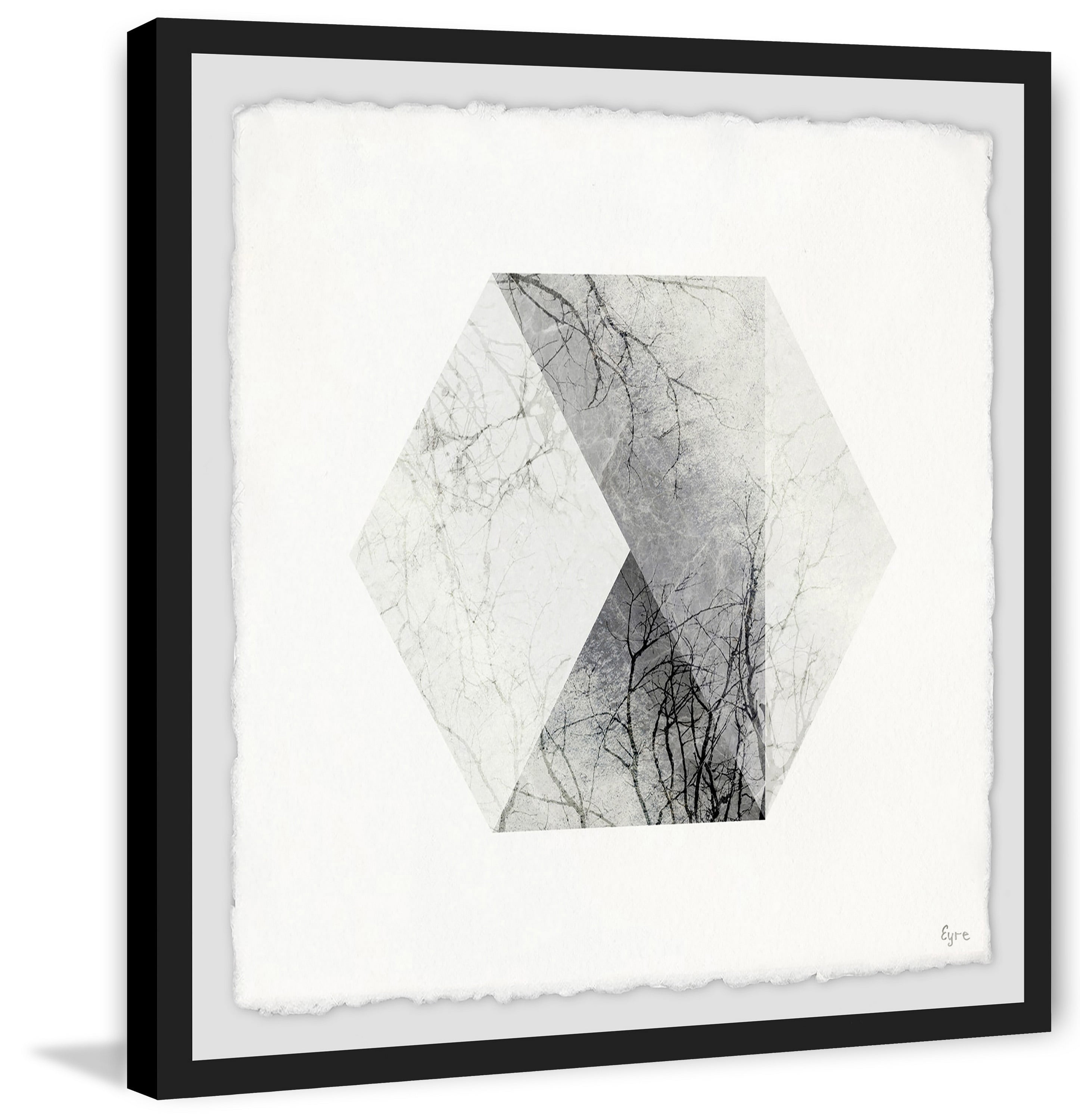 Grey Dissolution Framed Painting Print
