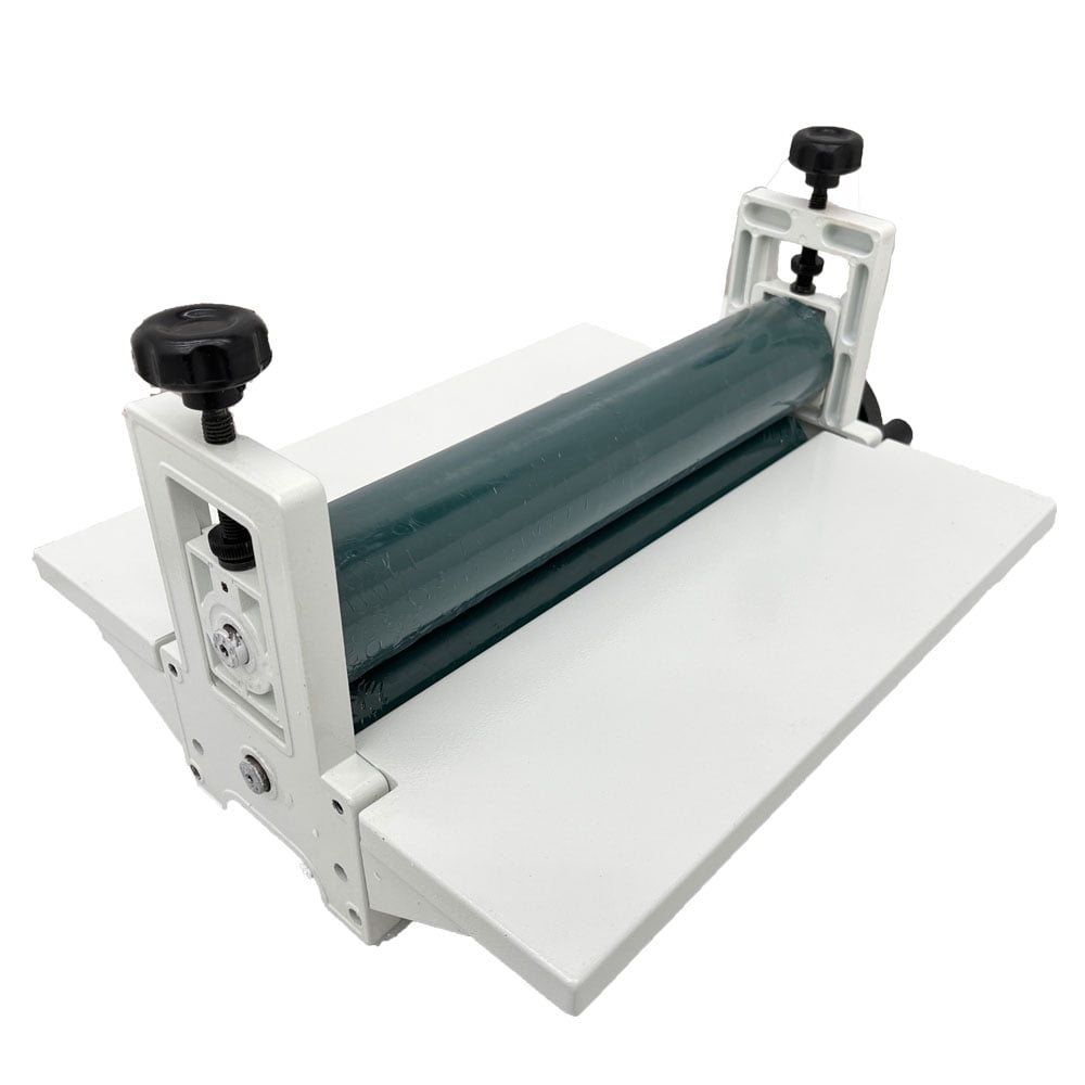 14in Manual Cold Mounting Machine Cold Roll Laminator with Platform and Regulating Bracket for Photo Paper