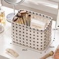 thumbnail image 3 of Cotton and Linen Desktop Storage Box, Miscellaneous Item Storage Box, Simple Pattern Storage Basket, Decorative Storage Basket, for Organizing Clothes, Toys, Books, and Daily Essentials, 3 of 6