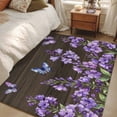 thumbnail image 4 of Purple Flowers Area Rugs 2.7'x5', Washable Small Throw Rugs for Kitchen Bedroom, Butterfly Spring Floral Wooden Farmhouse Indoor Outdoor Rug Non-Slip Low Pile Carpet Runner Reversible Floor Mats, 4 of 8