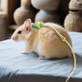 thumbnail image 3 of Hamster Leash and Harness Set, Adjustable Soft Nylon Walking Rope with Cute Flower Decor for Small Animals like Gerbils Rats, Outdoor Training Pet Supplies Gift Yellow, 3 of 5