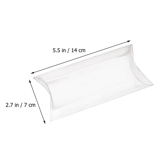 Caja organizadora de plástico transparente para embalaje de dulces, cajas de embalaje con forma de tarjeta de regalo, Pvc, para novia, 50 piezas