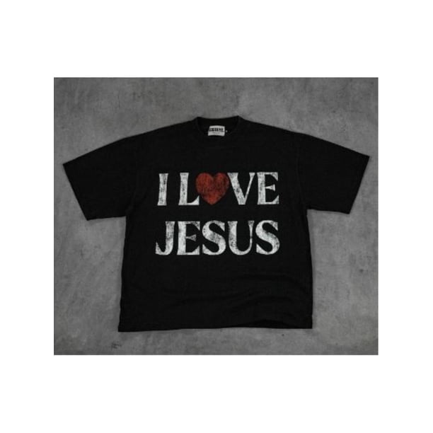 Cotton Comfort Blend 'I Love Jesus' Tee for Men – Casual, Vintage Look