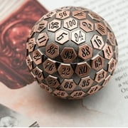 Bronze Metal d100 | 100-Sided Die | Dungeons and Dragons | Metal DnD Dice