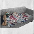 thumbnail image 6 of Navy and Blush Soft Flannel Fleece Throw Blanket, Abstract Pastel Color Splashes Dirty Look Liquid Splat Drops Print, Cozy Plush for Indoor and Outdoor Use, 60" x 80", Multicolor, by Ambesonne, 6 of 6