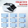 thumbnail image 3 of Money Counter Machine, Automatic Bill Counter Cash Counter Money Pcs Counting Machine with UV/MG Counterfeit Detection, Digital Display, Add/Batch Modes for Multi-Currency, AC 110V, 3 of 6