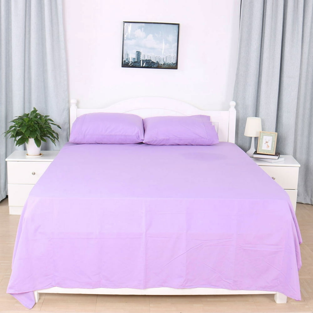 PiccoCasa 4Pieces Brushed Polyester Microfiber Bed Sheet Set King Size