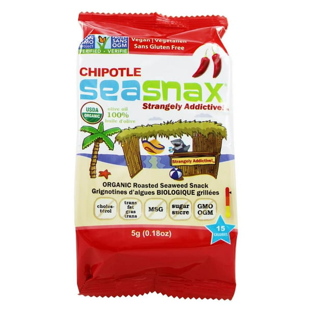 SeaSnax Premium Seasoned Seaweed Snack Grab & Go Spicy Chipotle 0.