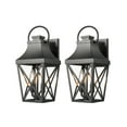 thumbnail image 3 of Outdoor Wall Lights, Porch Lights, Waterproof Outdoor Wall Sconce, Exterior Light Fixture Matte Black with Clear Glass Shade for Garage Patio Front Door Balcony (2 pack), 3 of 9