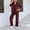 Red, variant on Women'S Sweatsuits - Long Sleeve Sweatshirt With Jogger Pants Set Matching Lounge Sets for Women Women'S Lounge Sets