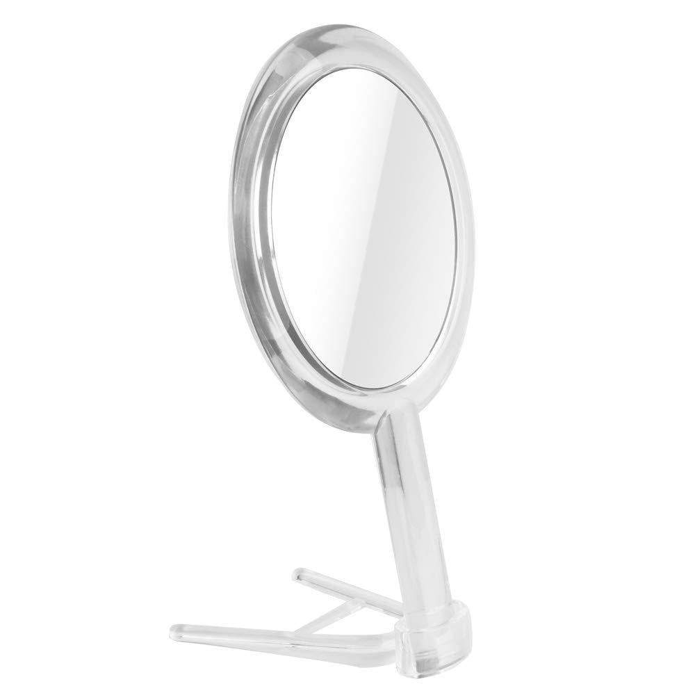 Gotofine Hand Held Makeup Mirror Double Sided 1X & 7X Magnifying Handheld or Stand Mirror Clear & Premium Quality 