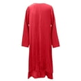 thumbnail image 4 of Irregular Solid Long Dress Sleeve Long Women Casual Loose O Neck Dress Women's Dress Long Dress for Women Maxi Dress Loose Plain Dresses Rayon Dresses for Women Dresses Summer Casual Casual Fall, 4 of 4