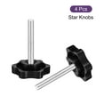 thumbnail image 3 of Uxcell 4Pack Clamping Screw Knob, M5 x 35mm Hex Shaped Star Knob for Umbrella Base Mechanical Furniture, 25mm Dia, 3 of 6