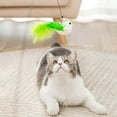 thumbnail image 6 of Cat Teaser Wands Cat Stick Toy Simulation Birds Cat Interactive Toy 1 1pcs Funny Quality Cat Toy with Suction Cup Kitten Gift Cat Supplies 1 BRID AND 1 FEATHER, 6 of 8
