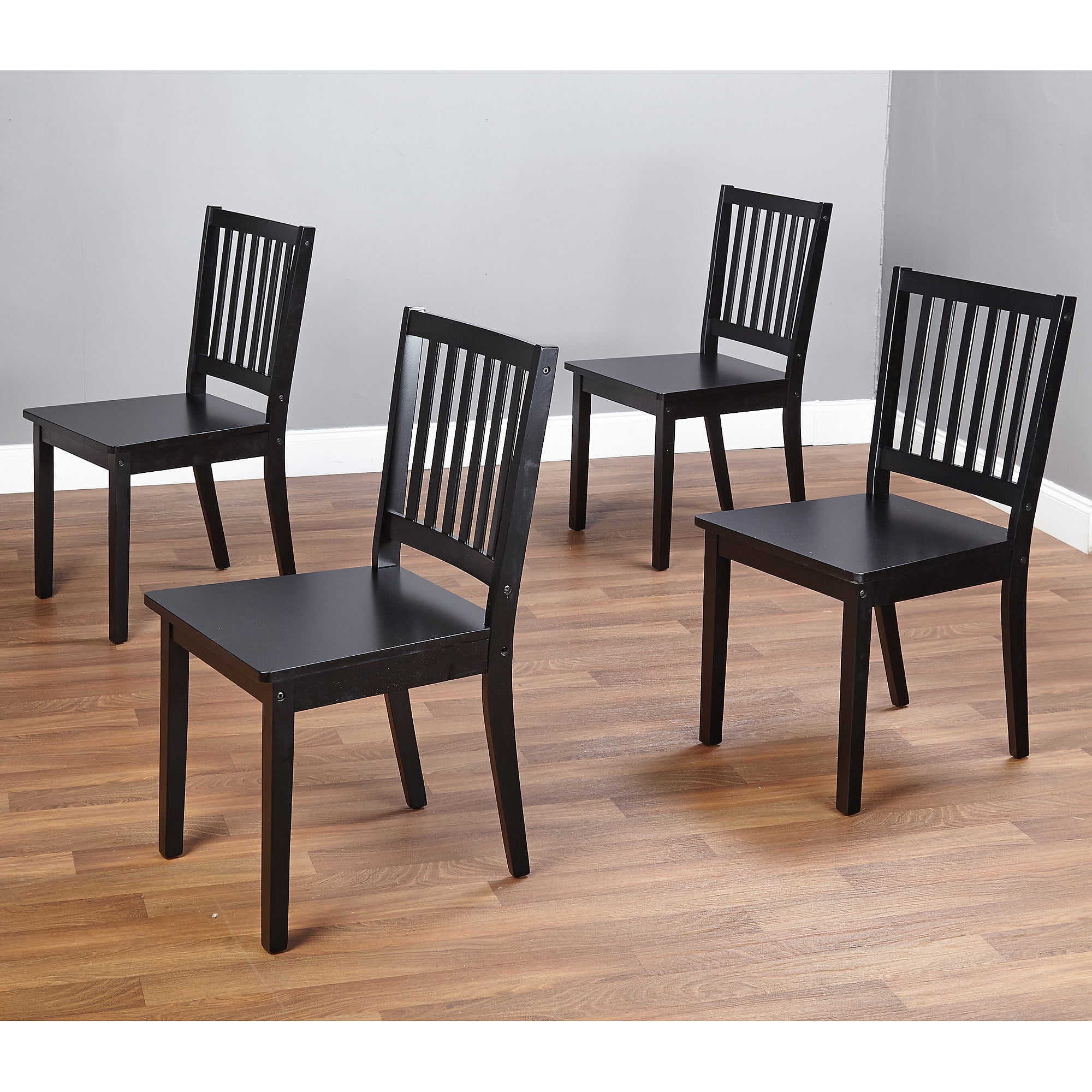 Shaker Dining Chairs Set Of 4 Black Walmart truly Black Kitchen Chairs Set Of 4