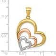 thumbnail image 4 of FB Jewels 14K Two Tone Gold and Rhodium Heart Pendant, 4 of 4
