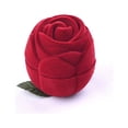 thumbnail image 4 of Shisuyan 4pcs Delicate Jewelry Box Rose Design Ring Case Ring Storage Box Wedding Jewelry Gift Holder (Red, Purple, Pink, Peach Blossom), 4 of 8