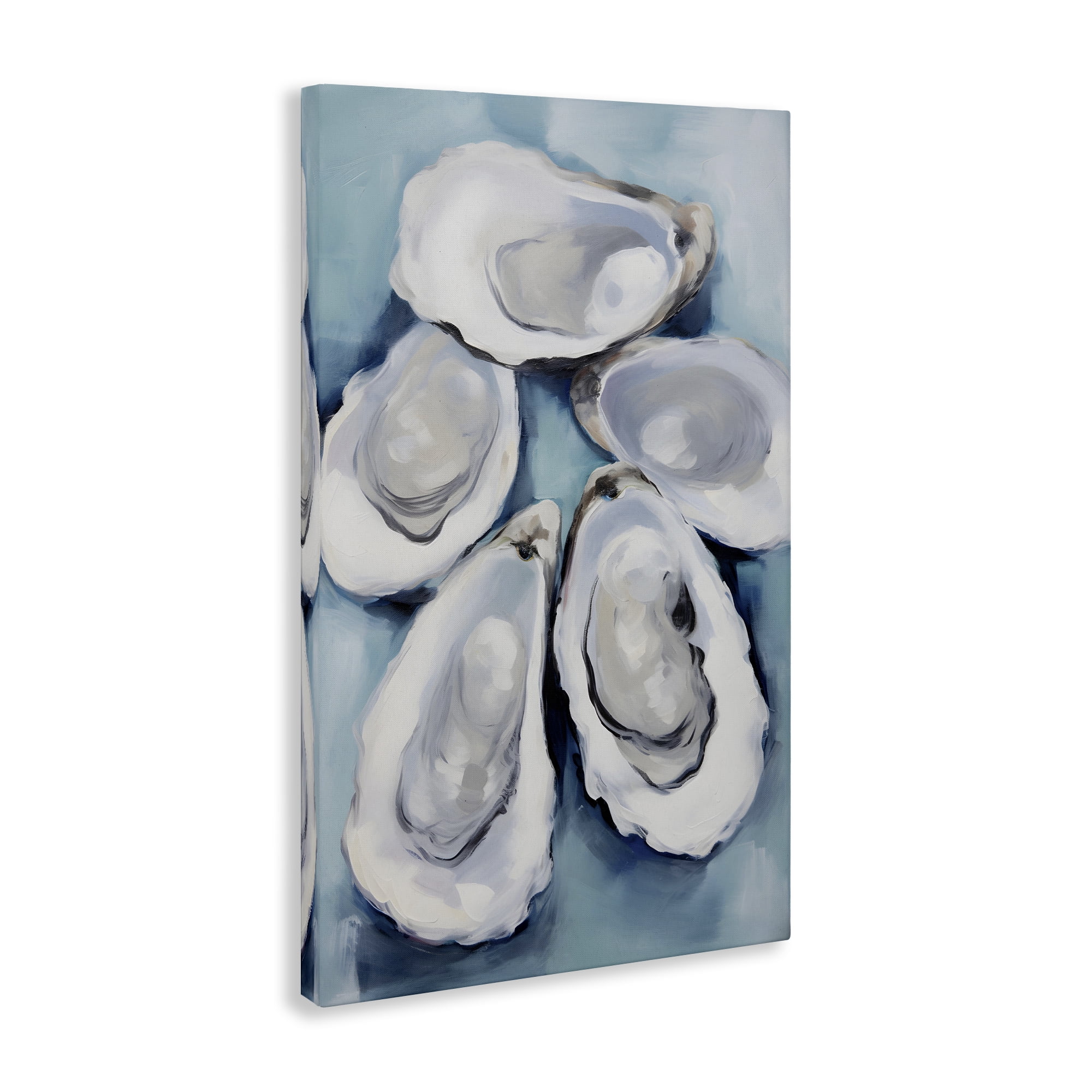 Stupell Industries Five Oyster Shells Animals & Insects Painting Gallery Wrapped Canvas Art Print Wall Art, 30 x 45