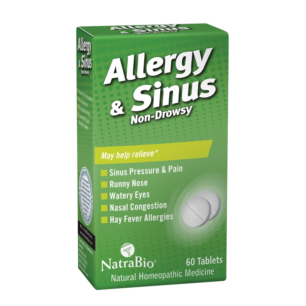 NatraBio Allergy & Sinus Homeopathic Formula For Temporary Relief of