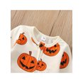 thumbnail image 5 of Jxzom Infant Baby Boy Girl Halloween Outfit Pumpkin Print Long Sleeve Romper Oversized Zipper Jumpsuit 0 6 12 18 24 Months Cute Clothes, 5 of 7