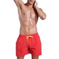 thumbnail image 1 of facefd Maillots de Bain Homme en Coton Été Running Maillots de Bain Rouge M, 1 of 6