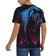 thumbnail image 2 of Uemuo Futuristic Purple Panther Print Mens Polo Shirts Baseball T-shirt Performance Short Sleeve Golf Shirt Moisture Wicking Athletic Casual Collared T-Shirt-, 2 of 7