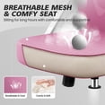 thumbnail image 6 of COOLHUT Ergonomic Office Chair, Comfort Home Desk Chair, Adjustable Dual Lumbar Support Mesh Chair with Flip-up Arms and Adjustable Height - Perfect for Home, Meeting Rooms, Pink, 6 of 11