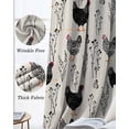 thumbnail image 6 of Rooster Farmhouse Beige Black Out Curtains 84 Inch Long for Living Room, Farm Animals Simple Art Modern Blackout Curtain Shade Thermal Insulated Window Curtains Grommet Drapes 42"x84" 2 Panels, 6 of 8