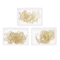thumbnail image 3 of Miangastore Heart Shaped Paperclips Golden Metal 30Pcs 1.2x1.2x0.04In, 3 of 8