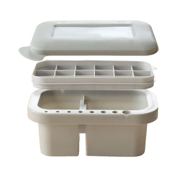 Portable Paint Brush Basin with Detachable Palette for Gouache Painting