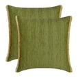 thumbnail image 4 of The HomeCentric Decorative Green Pack of 2, 18"x18" (45x45 cm) Throw Pillows, Jute Textured, Jute, Chevron, Lace Throw Pillows For Couch, Chevron, Geometric Pattern Modern Style - Evergreen Jute, 4 of 5