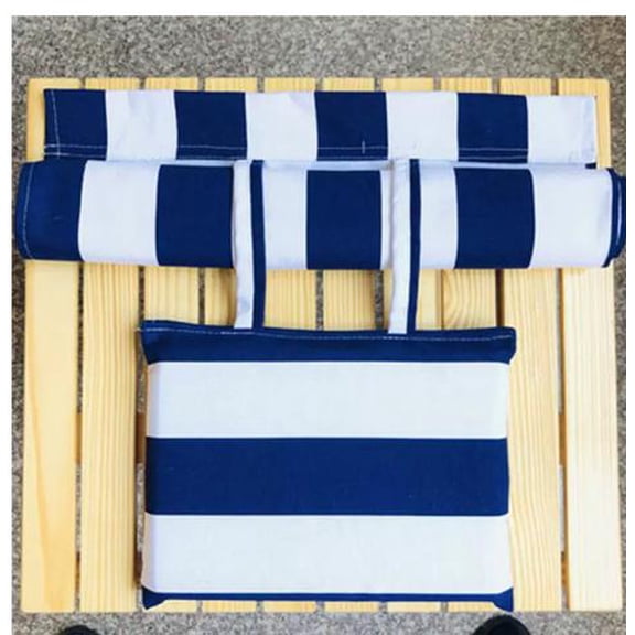 CIMAXIC Folding Beach Chair Fabric Blue Canvas Lightweight Portable