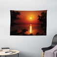 thumbnail image 1 of Nature Tapestry, Sunset Horizon Skyline Reflection on the Sea Rural Fresh Dramatic View, Wall Hanging for Bedroom Living Room Dorm Decor, 60W X 40L Inches, Red Scarlet Vermilion, by Ambesonne, 1 of 2