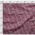 thumbnail image 2 of Soimoi Floral Print,Cotton Cambric, Quilting Fabric Sold by The Yard 42 Inch Wide, Medium Weight Cotton Fabric, SewingSupplies,Pink, 2 of 5