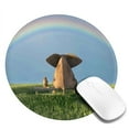 thumbnail image 2 of Disketp Elephant Dog Sitting Under The Rainbow Small Mouse Pad 7.9x7.9 Inches,Washable Round Mousepad For Office Laptop Computer,Non-Slip Rubber Base Mouse Pads For Wireless Mouse, 2 of 9