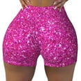 thumbnail image 2 of Goofa Rose Red Glitter Printed Workout Shorts Women Seamless Scrunch Butt Lifting High Waisted Gym Booty Shorts Elastic Workout Shorts-XX-Large, 2 of 8