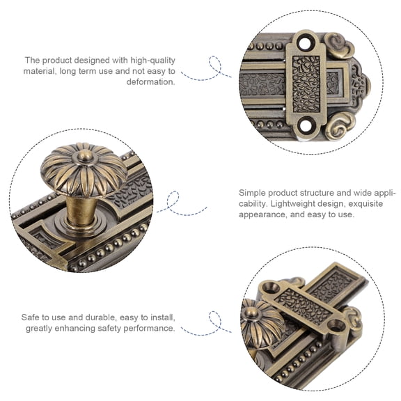 SOPOTUTU Rust-Resistant Alloy Door Bolt Latch for Enhanced Home Security Sliding Lock and